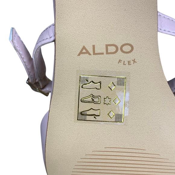 Aldo Collette Pink Faux Leather Pointed Toe Ankle Strap Heels Size 11 NWOT - Picture 7 of 9